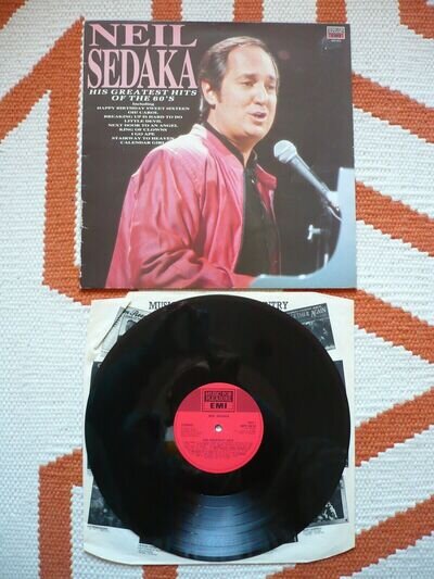 Neil Sedaka His Greatest Hits Of The 60's Vinyl UK 1988 MFP LP Oh Carol etc G+