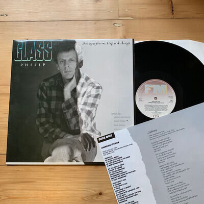*PHILIP GLASS - SONGS FROM LIQUID DAYS *Original FM / CBS lp *BYRNE / ANDERSON