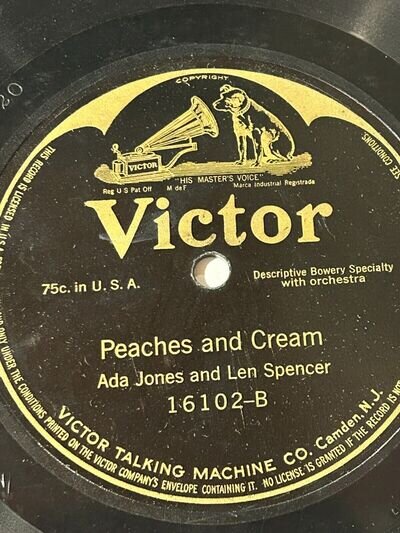 Ada Jones / Billy Murray - Peaches and Cream / Cheyenne Cowboy Victor 78 1914