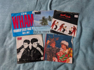 JOB LOT x 5 WHAM Records 1980s 7'' Singles Vinyl Records