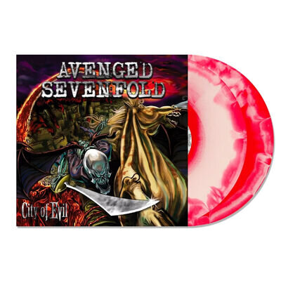 Avenged Sevenfold - City of Evil. Red White Swirl Vinyl 2x12" LP Album SEALED