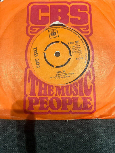 DAVID ESSEX ROCK ON 1973 PS VINYL SINGLE