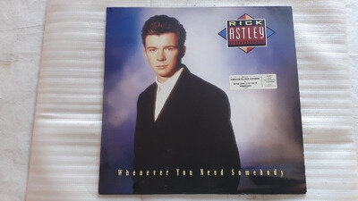 RICK ASTLEY "WHENEVER YOU NEED SOMEBODY" VINYL LP RECORDS (WITH POSTER)