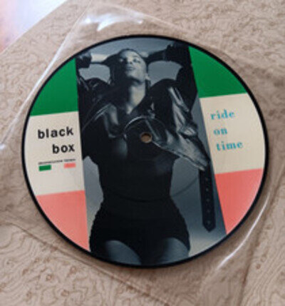 black box ride on time 7" picture disc vinyl record exc. condition.