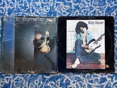 80's Hard Rock VINYL Lot(2) Billy Squier "Don't Say No" + Aldo Nova "Self Titled
