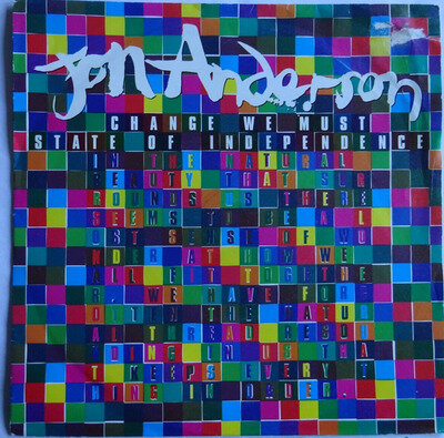 JON ANDERSON - CHANGE WE MUST 1994 7" VINYL SINGLE. JON 1.