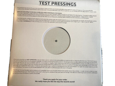 Maroon 5 VINYL LP TEST PRESSING REISSUE It Won't Be Soon Before Long