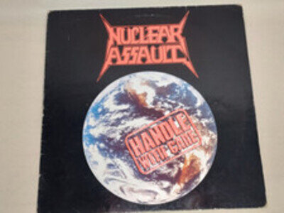 NUCLEAR ASSAULT - HANDLE WITH CARE- RARE 1989 UK 1st PRESS VINYL LP EXODUS