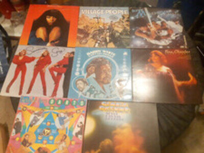 70s Disco Vinyl LP Records Job Lot Donna Summer Village People Boney M Darts