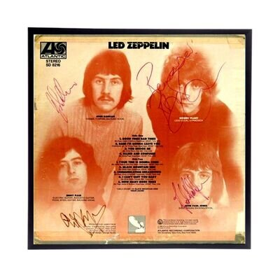 Choose any 6 LED ZEPPELIN Autographed Album Cover Reprint. Framed, Ready to hang