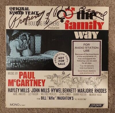 Paul McCartney ‎The Family Way RADIO PROMO LP SIGNED BY DJ DICK OSGOOD Vinyl LP
