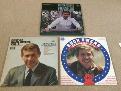 BUCK OWENS — 3 x ORIGINAL LPS —ALL FULLY TESTED EX COND — COUNTRY