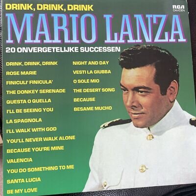 Mario Lanza - Drink Drink Drink - LP OWNED BY ME FROM NEW NM/NM
