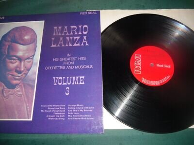 MARIO LANZA LP - GREATEST HITS FROM OPERETTAS AND MUSICALS VOLUME 3