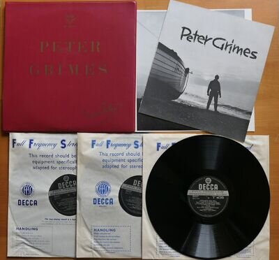 SXL 2150-1-2 ED1 Britten Peter Grimes Pears Evans 3LP Wallet NM Decca 1st WBG