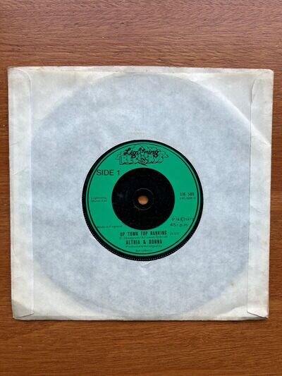 ALTHIA & DONNA ..UP TOWN TOP RANKING VINYL 7" ..LIG 506 ..VG+