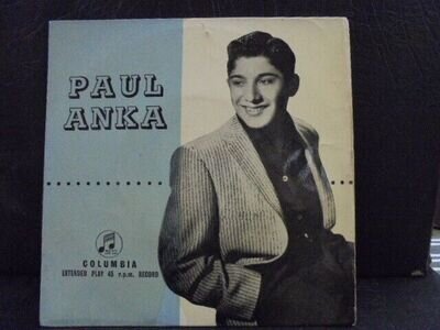 PAUL ANKA E.P. " PAUL ANKA " Or. UK COLUMBIA EX+ COND.IN Or.PIC SL.