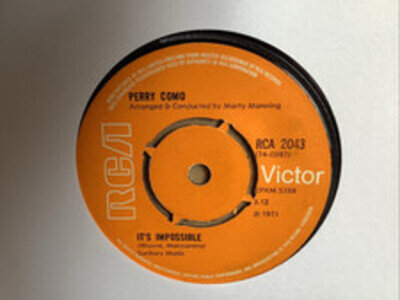 PERRY COMO 7”SINGLE IT’S IN,POSSIBLE.USED.