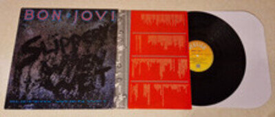 BON JOVI SLIPPERY WHEN WET LP Vinyl 12" 1986 Excellent/Near Mint Condition