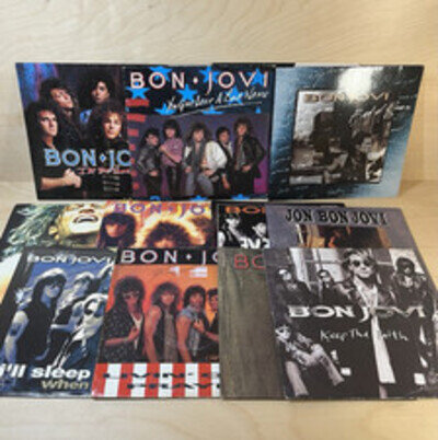Bon Jovi 7 Inch Vinyl Bundle X12, Believe, Keep The Faith, Bed Of Roses