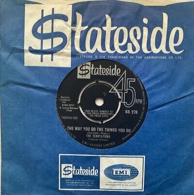 THE TEMPTATIONS - ‘THE WAY YOU DO THE THINGS YOU DO’ STATESIDE 278 CLASSIC 45