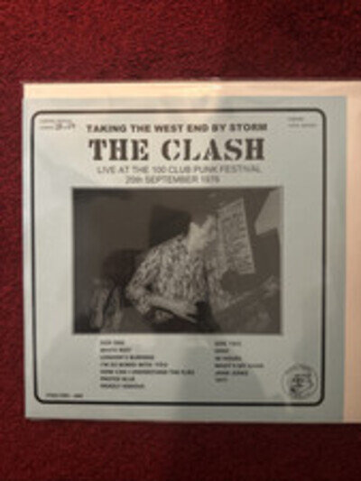 THE CLASH - TAKING THE WEST END BY STORM 64 ONLY PRESSING BLUE VINYL LP