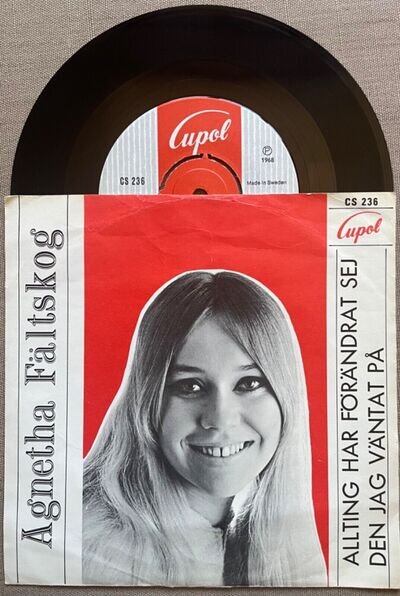 AGNETHA FALTSKOG 1968 SWEDISH PS 7" SINGLE ALLTING HAR FORANDRAT SEJ - ABBA