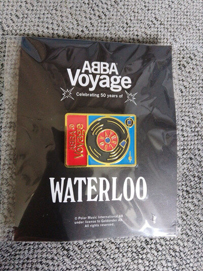 ABBA Waterloo 50th Anniversary Badge ( Sealed+Limted) RARE