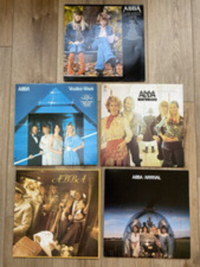 Abba Vinyl Records X 5 Lp Album Collection Original 12”