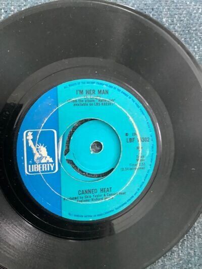 Canned Heat. Let’s work together 7” vinyl VG+ Liberty 1969 juke box centre