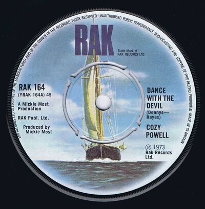 COZY POWELL 1973 UK 7" 45 - DANCE WITH THE DEVIL