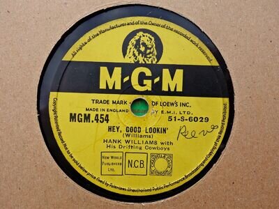 HANK WILLIAMS - Hey, Good Lookin' / Howlin' At The Moon 78 rpm disc