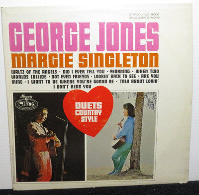 GEORGE JONES MARGIE SINGLETON DUETS COUNTRY STYLE (VG+) WC-16331 LP VINYL RECORD