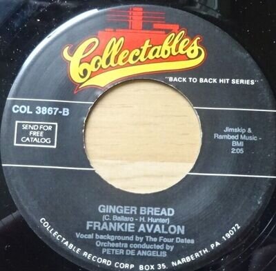 FRANKIE AVALON--GINGER BREAD--BOBBY SOX TO STOCKINGS-7" VINYL45 V/G+