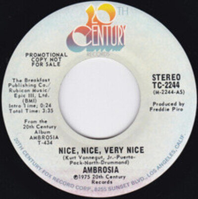 Ambrosia (2) - Nice, Nice, Very Nice, 7", (Vinyl)