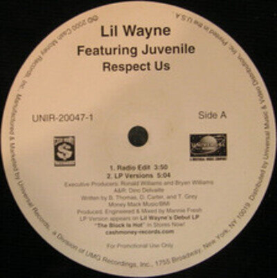 Lil Wayne - Respect Us, 12", (Vinyl)
