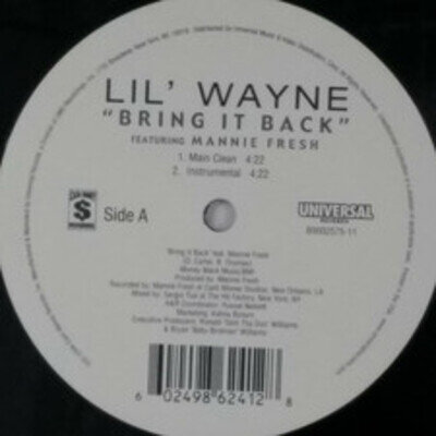 Lil Wayne - Bring It Back, 12", (Vinyl)