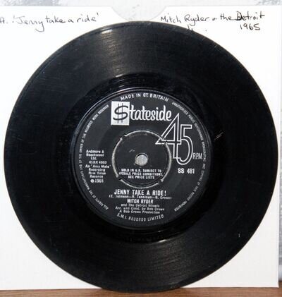 Mitch Ryder 'Jenny take a ride' Vinyl 7" 45 single