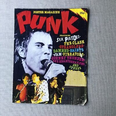 Original Poster Magazine PUNK featuring Sex Pistols, The Clash, Stranglers, Jam
