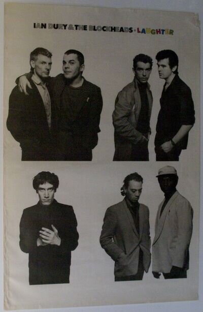 Ian Dury & The Blockheads Poster Promo Vintage Original Laughter 1980