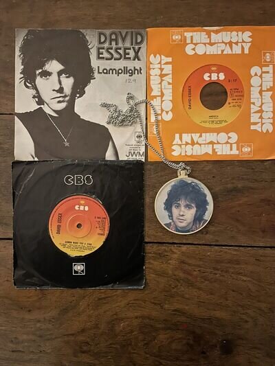 David Essex- Pendant + 3 x 7” Vinyls Gonna Make You A Star/Lamplight/America 74