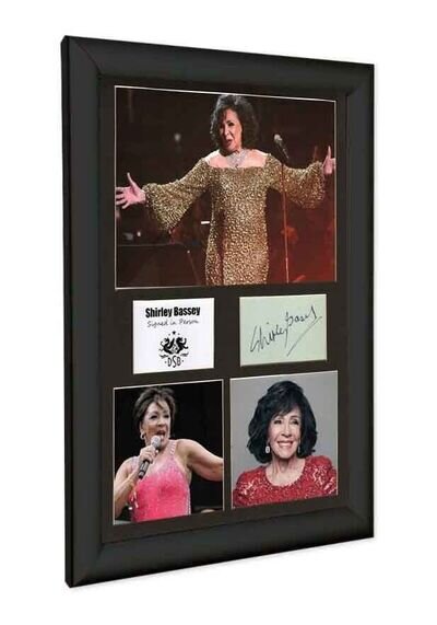 Dame Shirley Bassey Hand Signed Mounted/Frame A3 COA