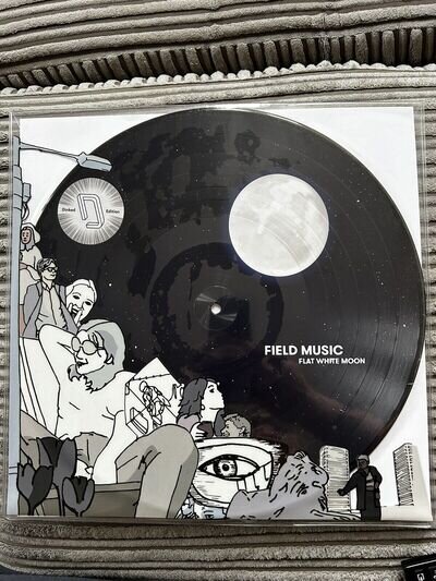 Field Music Flat White Moon Vinyl LP DINKED #100 Picture Disk Signed Mint New