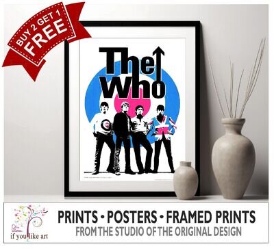 The Who an Early Promotional Poster MULTI-PRINT or Three FRAMED Options NEW