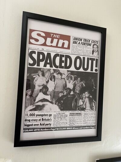 1989 Sunrise Biology Energy Rave Flyer/A3 poster