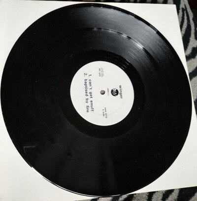 WINGER CAN'T GET ENUFF 12" VINYL PROMO EP RARE HARD ROCK 1990 EAST WEST RECORDS