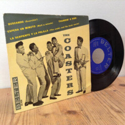 THE COASTERS [THUMBIN' A RIDE ~ SEARCHIN'] 1961 R&B SPANISH EP 45 Belter