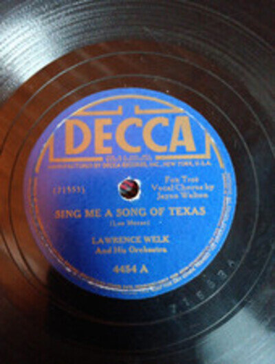 LAWRENCE WELK - 10" - 78 RPM Shellac Record - Decca 4454 (1944)