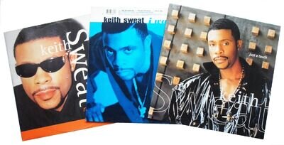 3 x KEITH SWEAT 12" VINYL SINGLE BUNDLE NOBODY I WANT HER JUST A TOUCH *VG+*