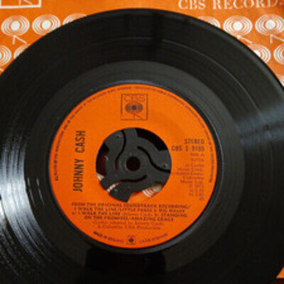JOHNNY CASH - I WALK THE LINE 7"EP 1971 UK SINGLE CBS 9155 EX CONDITION